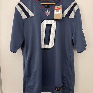 New England Patriots Christian Gonzalez Rivalries Jersey Size L